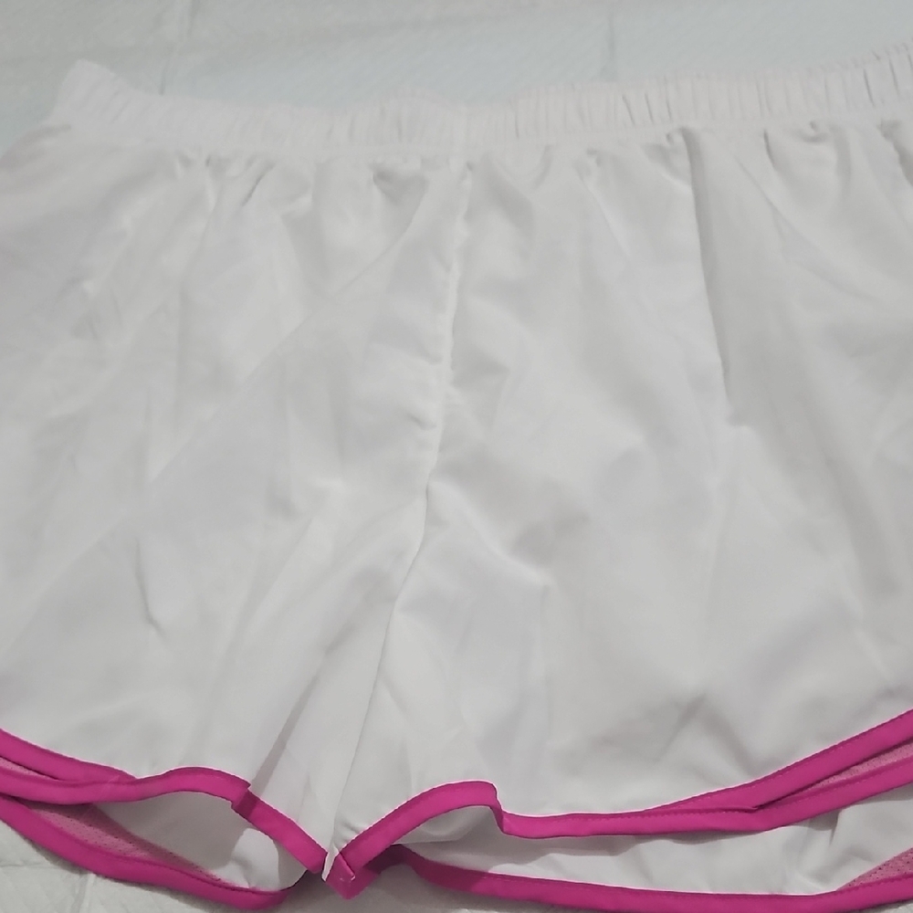 Nike Dri-FIT White Pink Womens Shorts